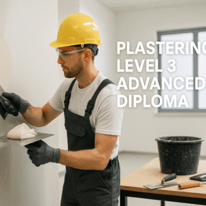 Professional plasterer applying plaster on wall with tools – Plastering Advanced Diploma Level 3