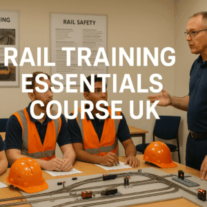 Rail Training Essentials course showing trainees learning rail safety and operations in a modern UK training centre.