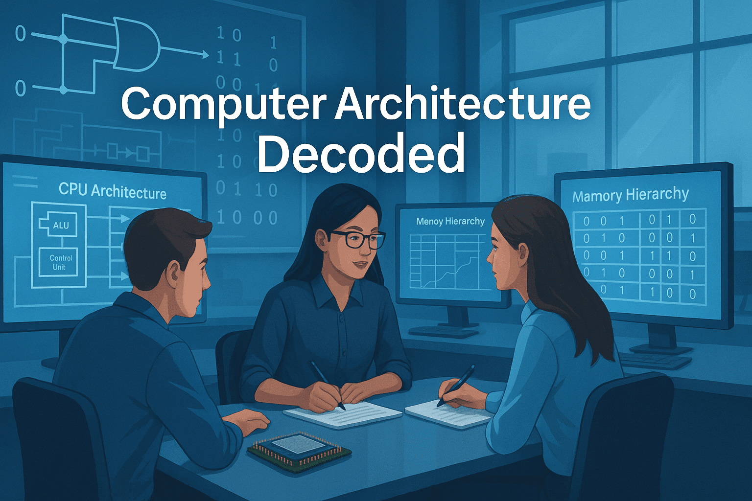 computer architecture training with CPU, memory systems, and digital logic explained