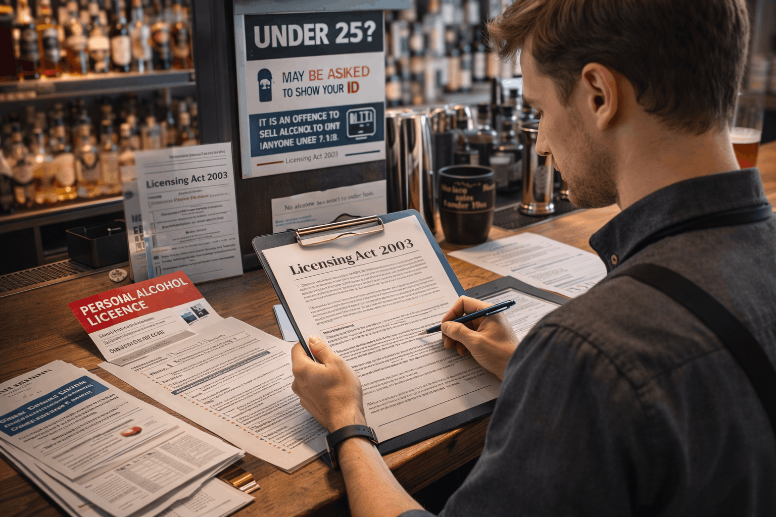 Personal alcohol licence training showing responsible alcohol service and UK licensing compliance