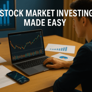 Stock market investing course for beginners learning how to analyse shares, financial ratios, and market risks.