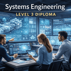 Students analysing digital system models and data in a Systems Engineering Level 3 advanced diploma environment