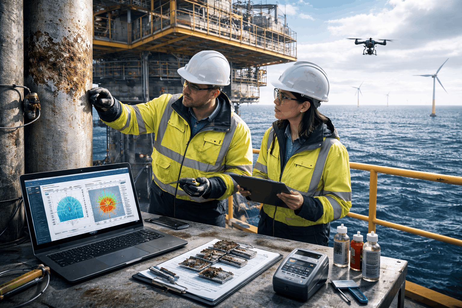 Offshore Corrosion Engineering Level 3 Diploma training focused on materials selection, corrosion prevention, inspection, and offshore structures