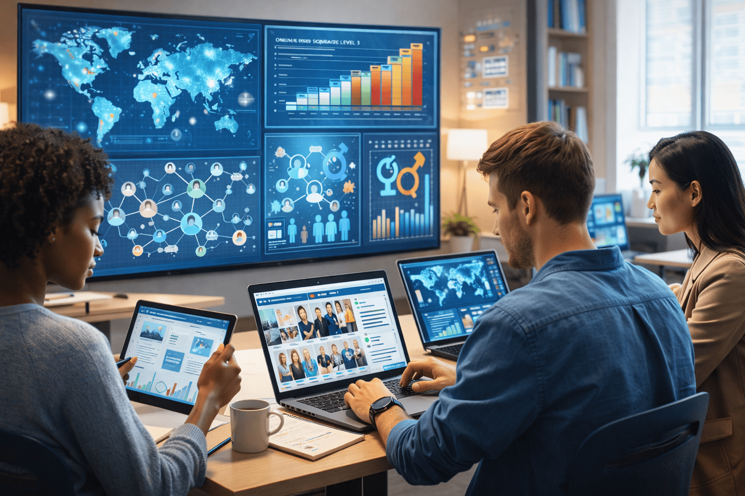 sociology level 3 students studying social behaviour, culture and inequality in an online learning environment