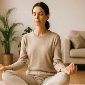 Emotional competence course image showing calm person developing self-awareness and resilience